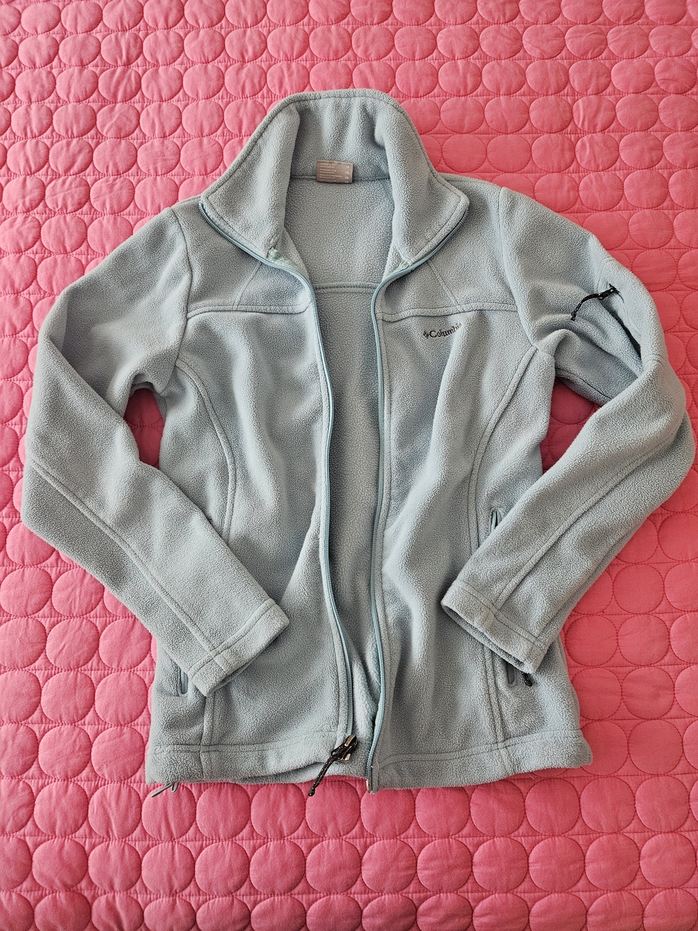 Columbia Women's Light Green Blue Fleece Jacket Size XS